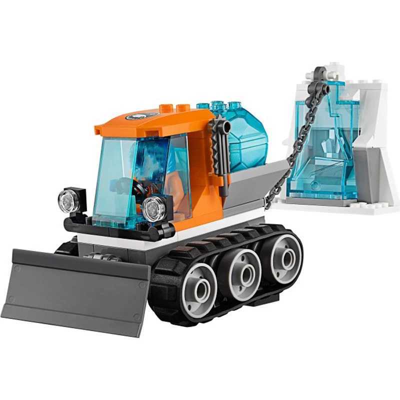 760PCS Building Block City Series Arctic Icebreaker Polar Adventure Base Ship Sled Boy Assembled Childrens Toy Gift X241228