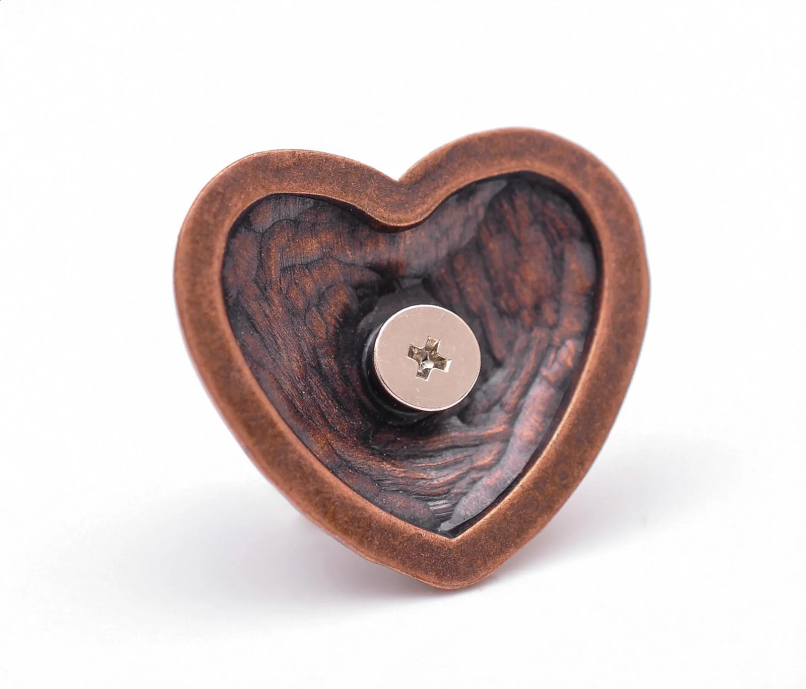 10Pcs Western Headstall Horse Tack Love Heart Antique Copper Floral Berry Saddle Leathercraft Conchos 1-1/8 Inches Screwback 241227