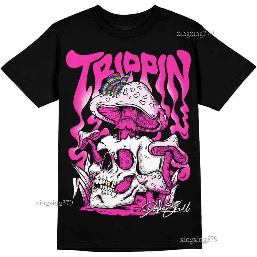 T shirts Graphic Tee Triple Pink Horror Skull Streetwear Hip Hop Mens T Shirt Sneaker Colour Matching Shirt tshirt tops summer clothes short sleeve