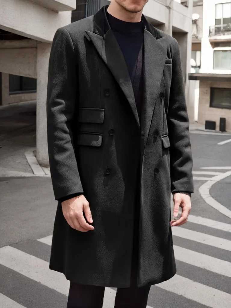 Mens high-quality tailcoat set mountain top lapel collar jacket double breasted winter jacket banquet business evening gown W241228