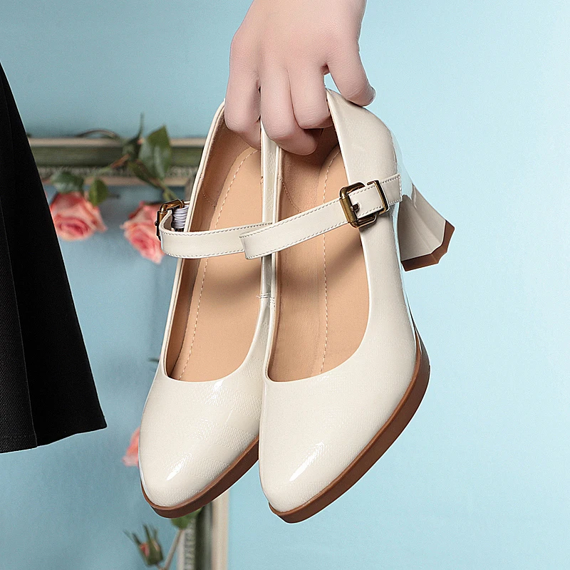 AIYUQI Women's Dress Shoes Genuine Leather High Heels Women's Office Shoes Spring Fashion Ladies Shoes