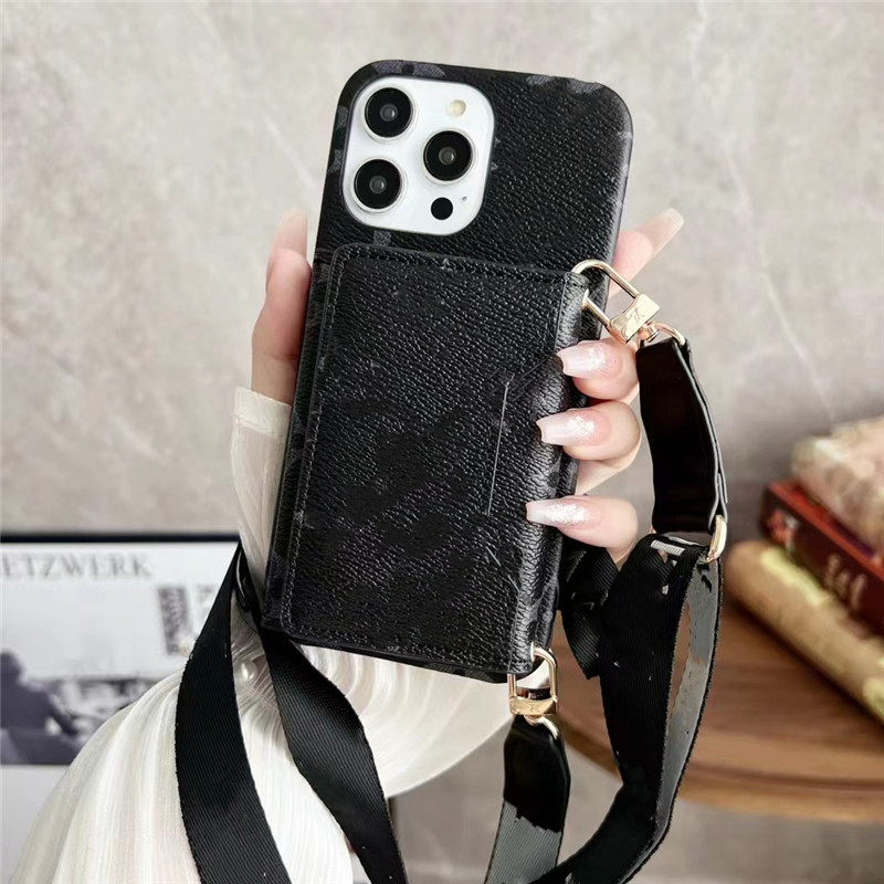 Fashion Crossbody Phone Cases for IPhone 17 17pro 16promax 15 15pro Max 14 14promax 13 12 11 Card holder Wallet Luxury Handbag Case for samsumg galaxy s25ultra s24 s23