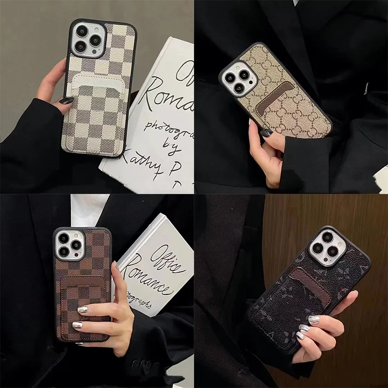 Designer phone Cases for iPhone 16 pro max case 15 14 Pro 16Pro Plus 13 12 Luxury Pattern Leather wallet case card cover phone case Designer Scratch proof