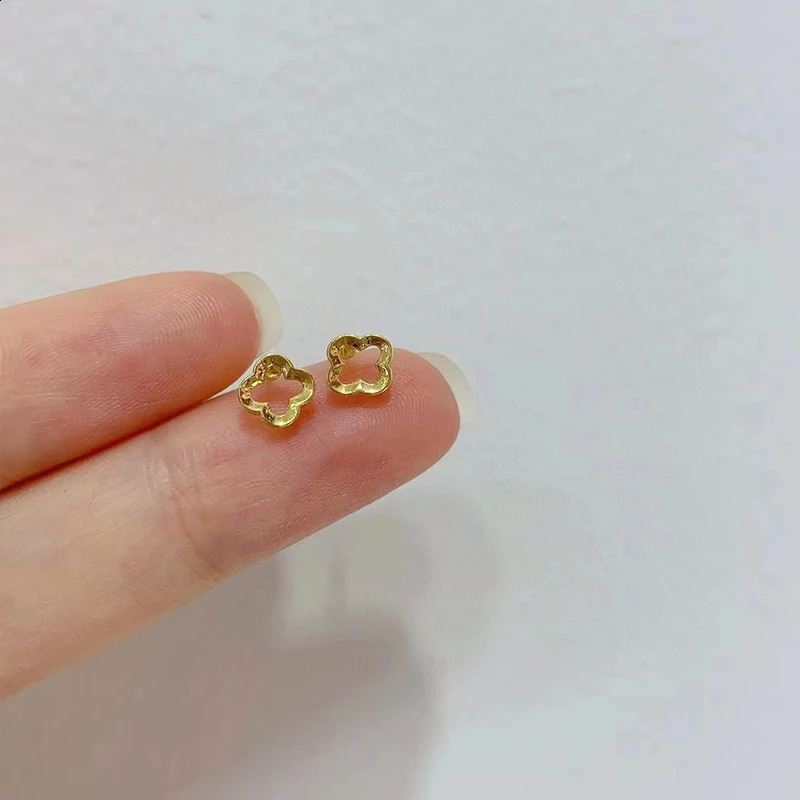 MUZHI Real 18K Gold Earrings for Women Pure AU750 Simplicity Fashion Style Earring Series Fine Jewelry Gift 241226