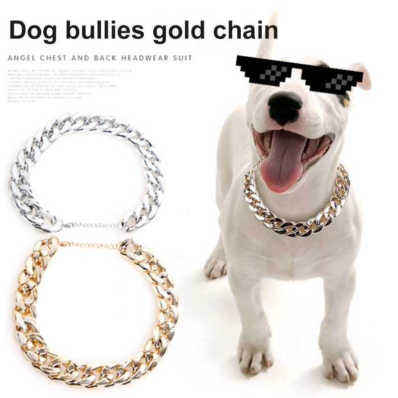 Dogs Collar Small Dog Necklace Snack Chain Teddy French Bulldog Necklace Silver/Golden Pet Accessories Dog Accessories M241228
