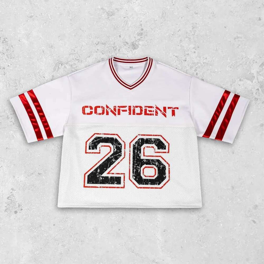 Wear | and Wide American Mesh Shirt T-shirt High Quality Trendy Brand Contrast Short Sleeve Men's T