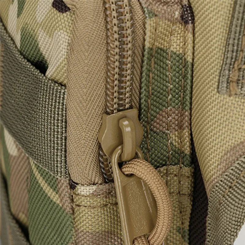 Waist Bag Camouflage Hunting Pack Multi-function Nylon Outdoor Sports Storage Pockets Convenient Molle Triple Bags 241228