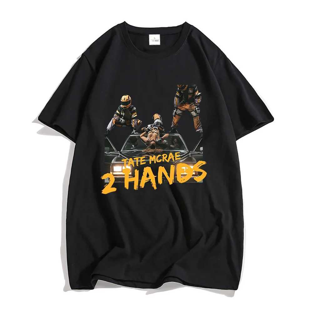 Miss Possessive Tour 2025 T-shirt Tate McRae 2hands Printing Tshirts Soft Round Neck Comfortable T-shirt Cotton Ts Men Women X241228