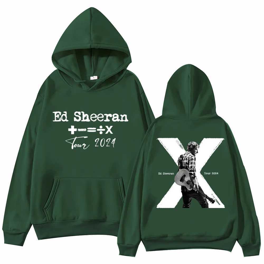 Ed Sheeran Tour 2024 X 10th Memorialized Hoodie Harajuku Pullover Tops Sweatshirt Fans Gift X241228