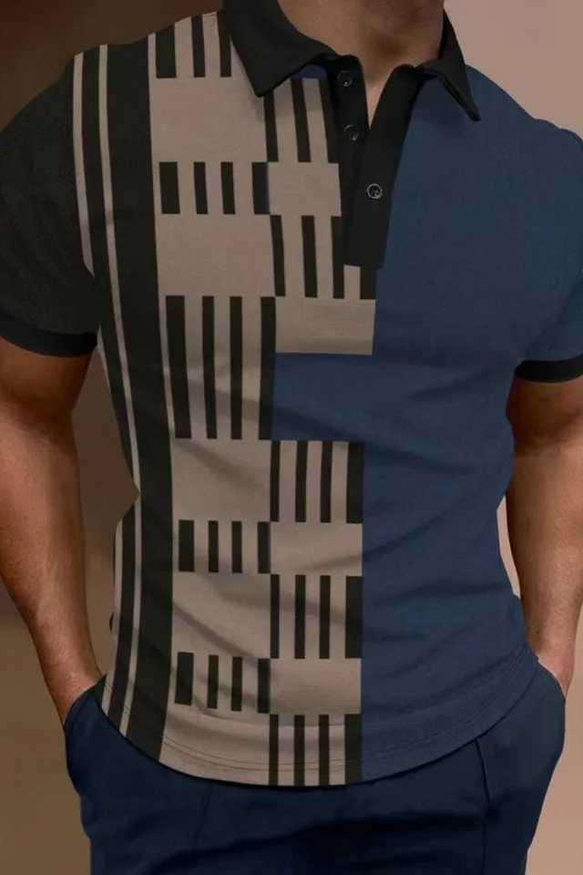 2024 best-selling new summer mens shirt shirt with striped print casual fashion button up collar personalized mens business shirt shirt X2412281