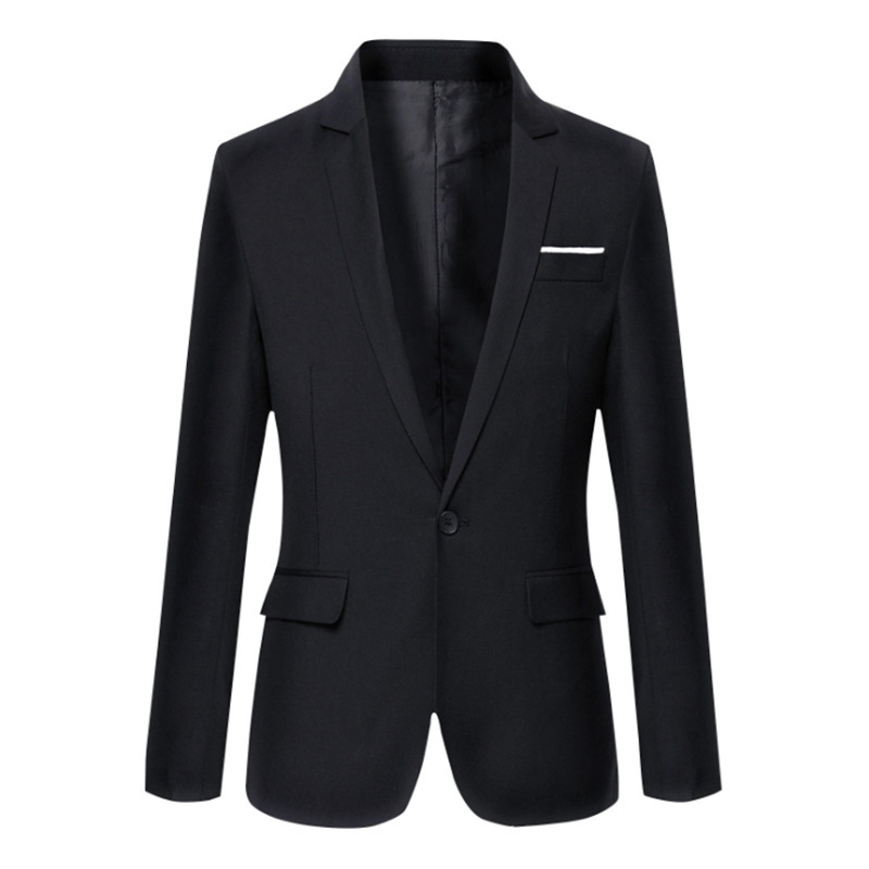 Mens two-piece suit Korean version slim fit suit mens business professional formal attire groomsman grooms wedding dress