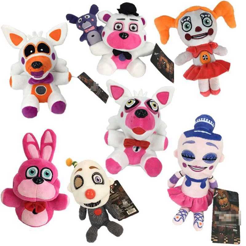 40 Style 18-20cm FNAF Plush Toys Five Night At Freddy Bear Bonnie Chica Baby Ballora Foxy Plush Stuffed Toys Doll Gifts X241227