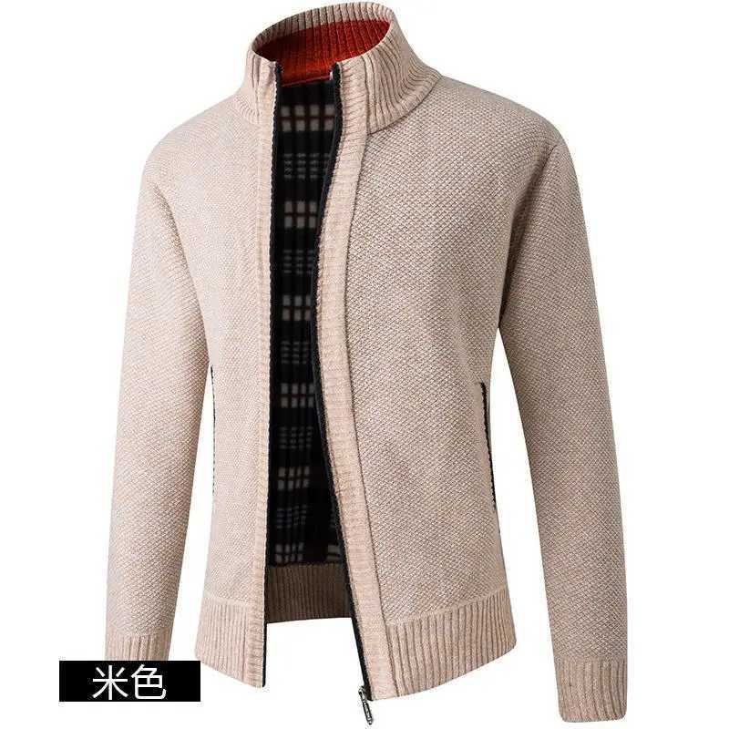 Mens Winter Plus Jackets Velvet Thick Stand Collar Cardigan Mens Autumn Vintage Clothing Pockets Zipper All-match Warm Outwear W241228