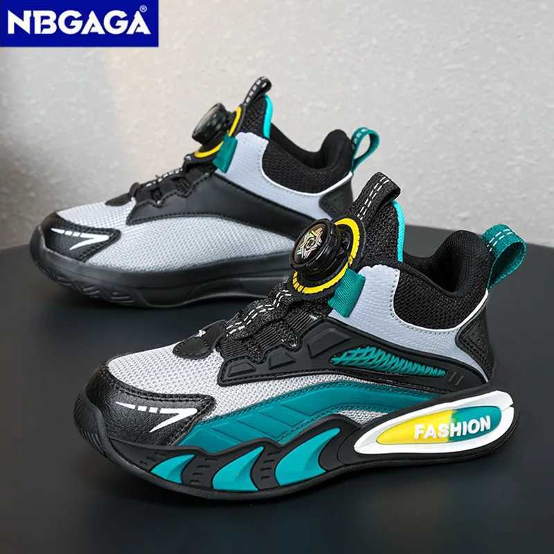Black boys basketball shoes outdoor casual childrens coach sports tennis shoes anti slip childrens running shoes W241228