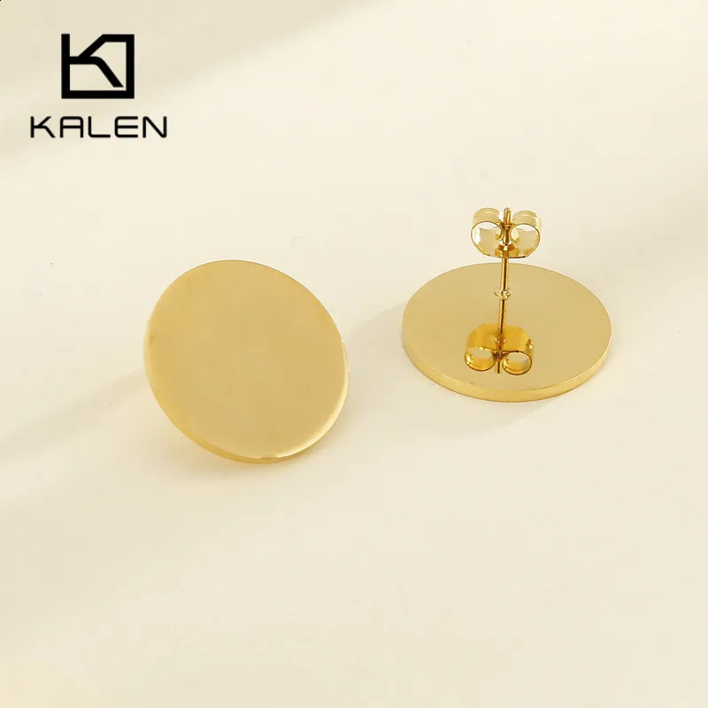 Kalen Creative Multiple Circles Jewelry Sets For Women Gold Stainless Steel Western Style Femme Choker Necklaces Earrings 241226