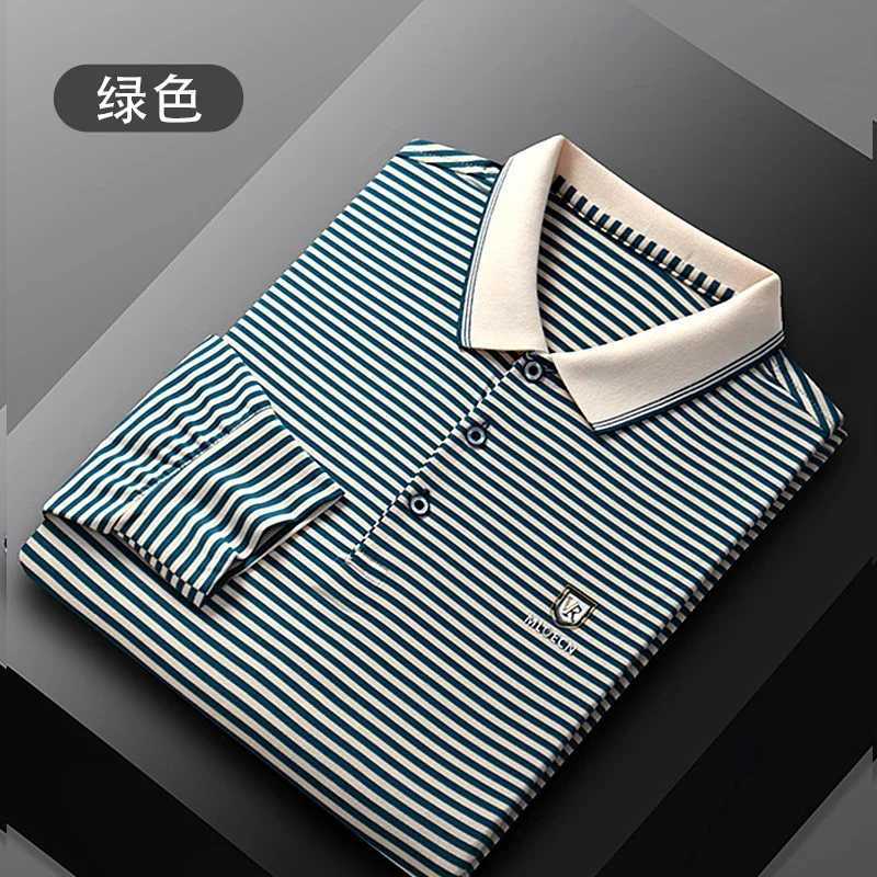 shirt collar shirt mens long sleeved striped mens shirt shirt business casual top trend in spring and autumn X241228