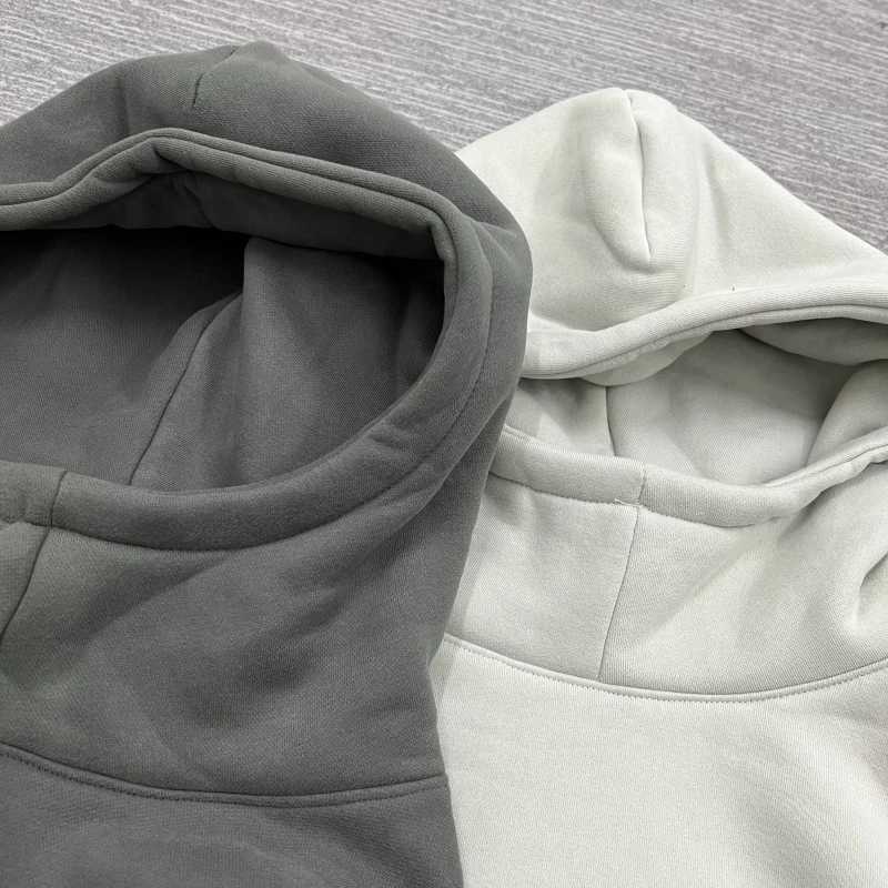 24FW New Saint Hoodie Autumn Winter Street Clothing foam Alphabet Printing Two Tone Patch Work Hoodie Mens Loose Wool Sweatshirt M241228