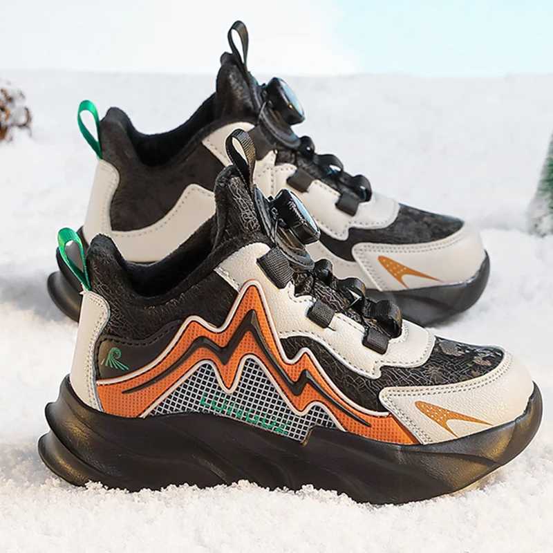 Kids Sneakers Winter Warm Cotton Comfortable Walking Shoes 2024 New Outdoor Sports Luxury Flat Tennis Shoes for Children W241228