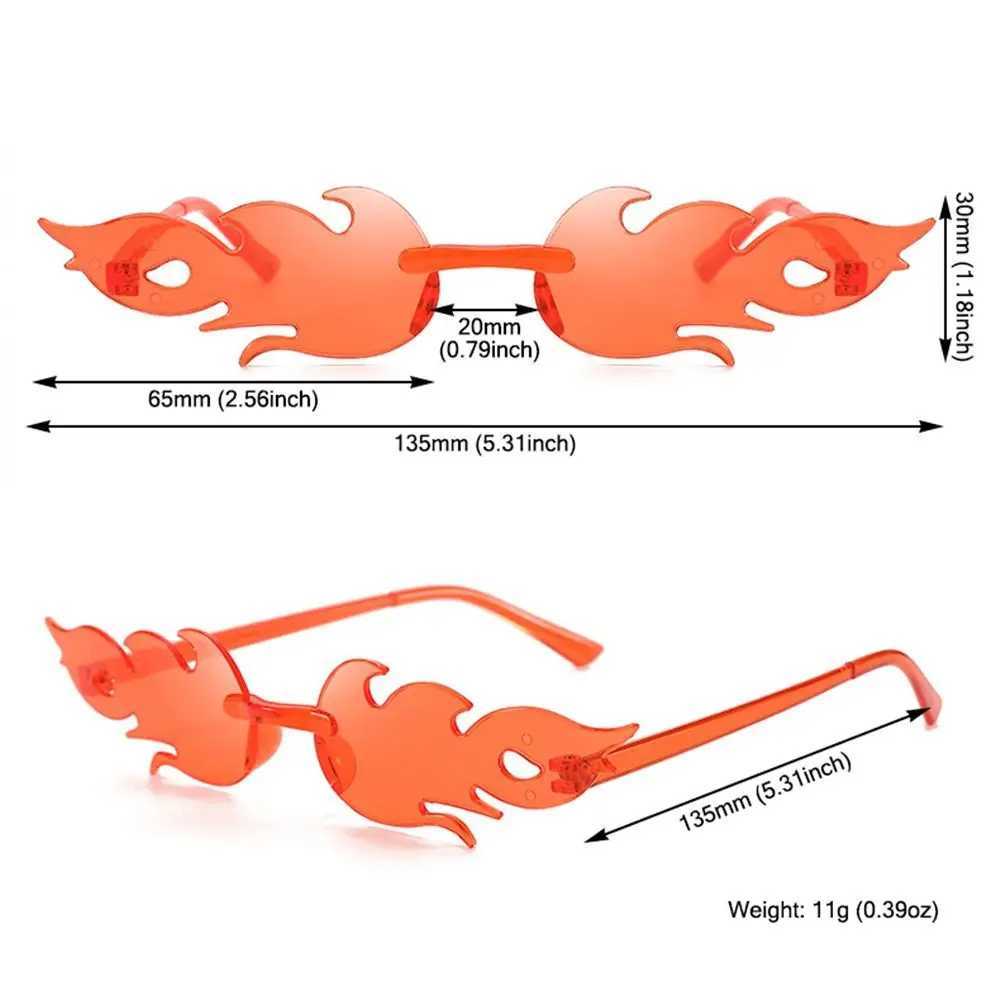 Fire Flame Sunglasses Women Designer Riml One Piece Sun Glasses 2025 Trending glasses UV400 Shades Can Color Party Eyewear W241228