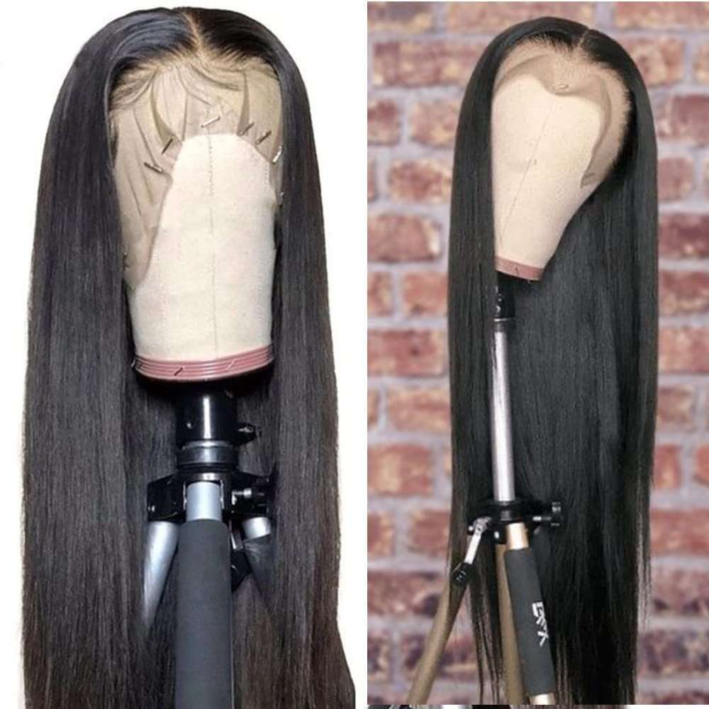 Lace Front Wig Cover T Shape Black Long Straight Hair X X Wigs Front Lace Wig Headset