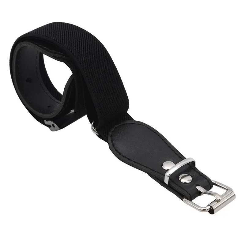 Fashion Children Solid Color Belt Girls/Boys Elastic Waist Belt Metal Pin Buckle Kids Leather High Quality White/Black Strap Belt W241228