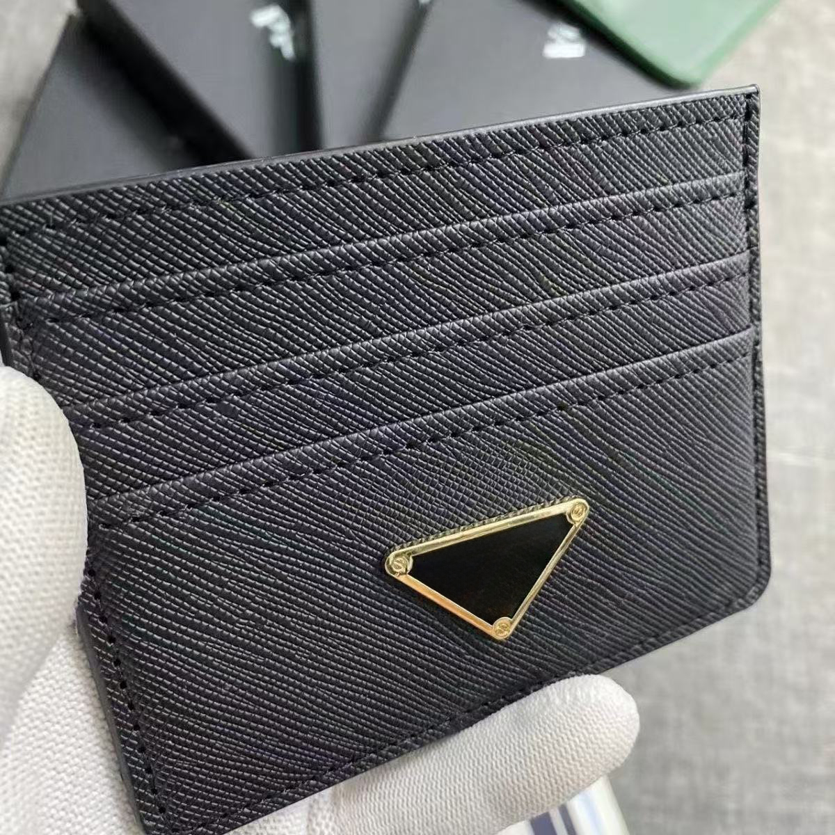 Saffiano designer bag genuine leather wallet Billfold Case Mini Card Coin Purse card holder For Men And Womens5889