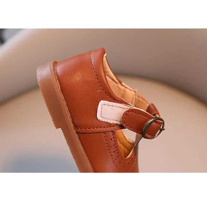 Childrens Mary Jens UK Sled T-Shape Strap Tri Color Retro 21-30 Little Girl Leather Shoes Full MTach School Childrens Apartment W241228