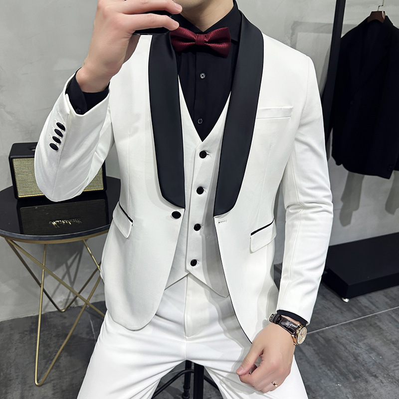 M1227Men's three-piece suit business formal casual blazer