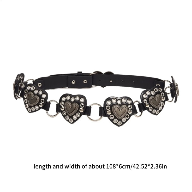 Chain Belt For Women Waist Chain Belt Heart Chain Belly Chain For Dress Western Carvings Belt Carvings Waist Chain 241227