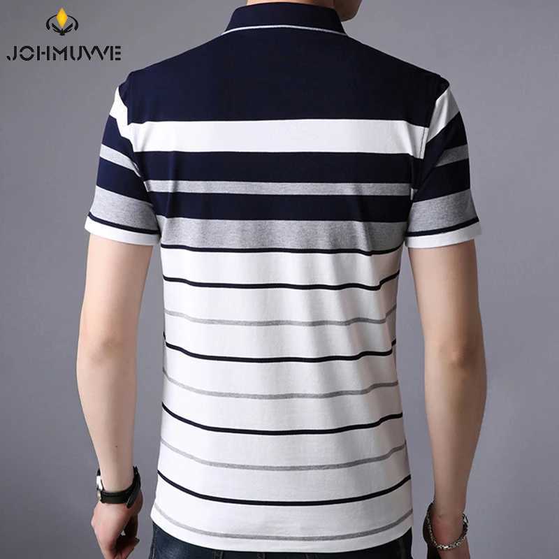 JOHMUVE Fast Shipping Spring/Summer Striped Mens Short Sleeve shirt Shirt Casual Short Sleeve Top Mens T-shirt X241228