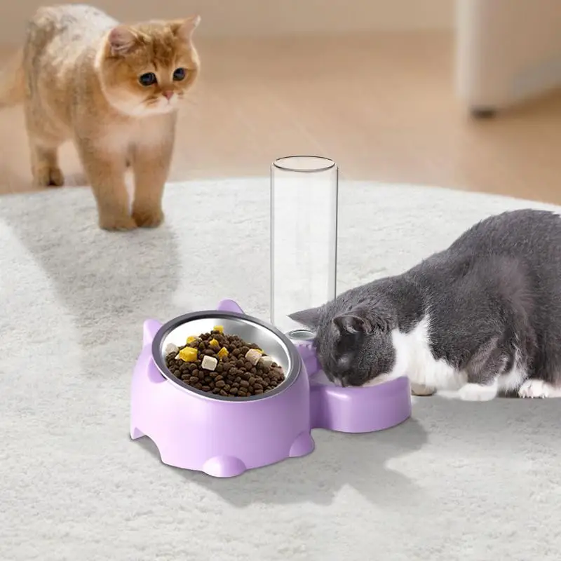120317 The Surface Of The Cat Bowl Has An Easy To Clean Nano Coating, Which Prevents Water Dwe74 Droplets And Oil Stains From Sticking. With A Gentle 
