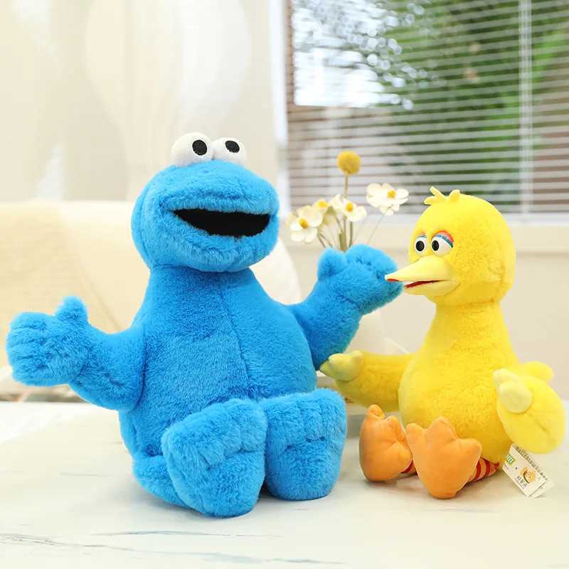 Sesame Street Plush Doll Red Elmo Blue Cookie Guy Yellow Big Bird Plush Toys Super Soft Childrens Birthday Gift X241227