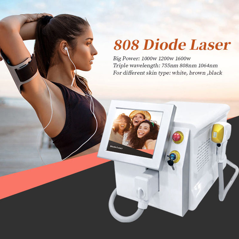 Portable Ice Cool Painless Permanent Hair Removal Machine 755 808 1064 Hair Removal Laser Machines