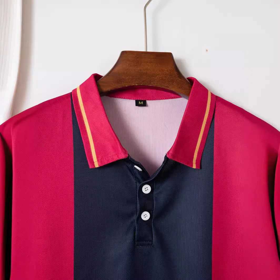 2024 new mens casual shirt shirt printed lapel button business solid color matching T-shirt X241228