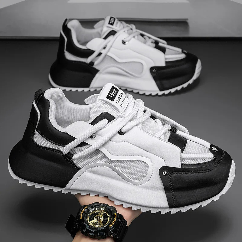 Mens Luxury Fashion Designer Trainers Mesh Breathable Non-slip Thick Sole Height Increasing Shoes Mens Casual Sneakers ddmythur