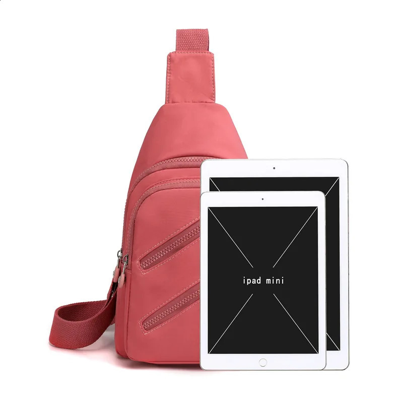 Sling Chest Bag for Women Nylon Fashionable Fanny Pack Shoulder Bags for Women Chest Waist Pack for Travel Crossbody Bags 241228