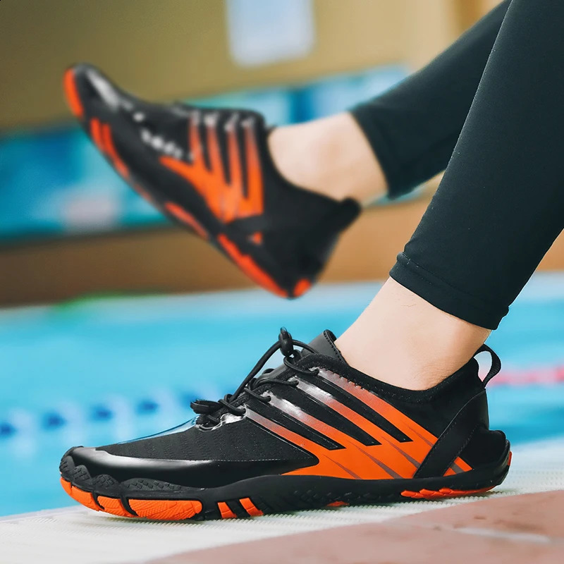 Unisex Barefoot Shoes Gym Sport Running Fitness Sneakers Outdoor Beach Water Sports Upstream Aqua Shoes Men Women Size 35-46 241228