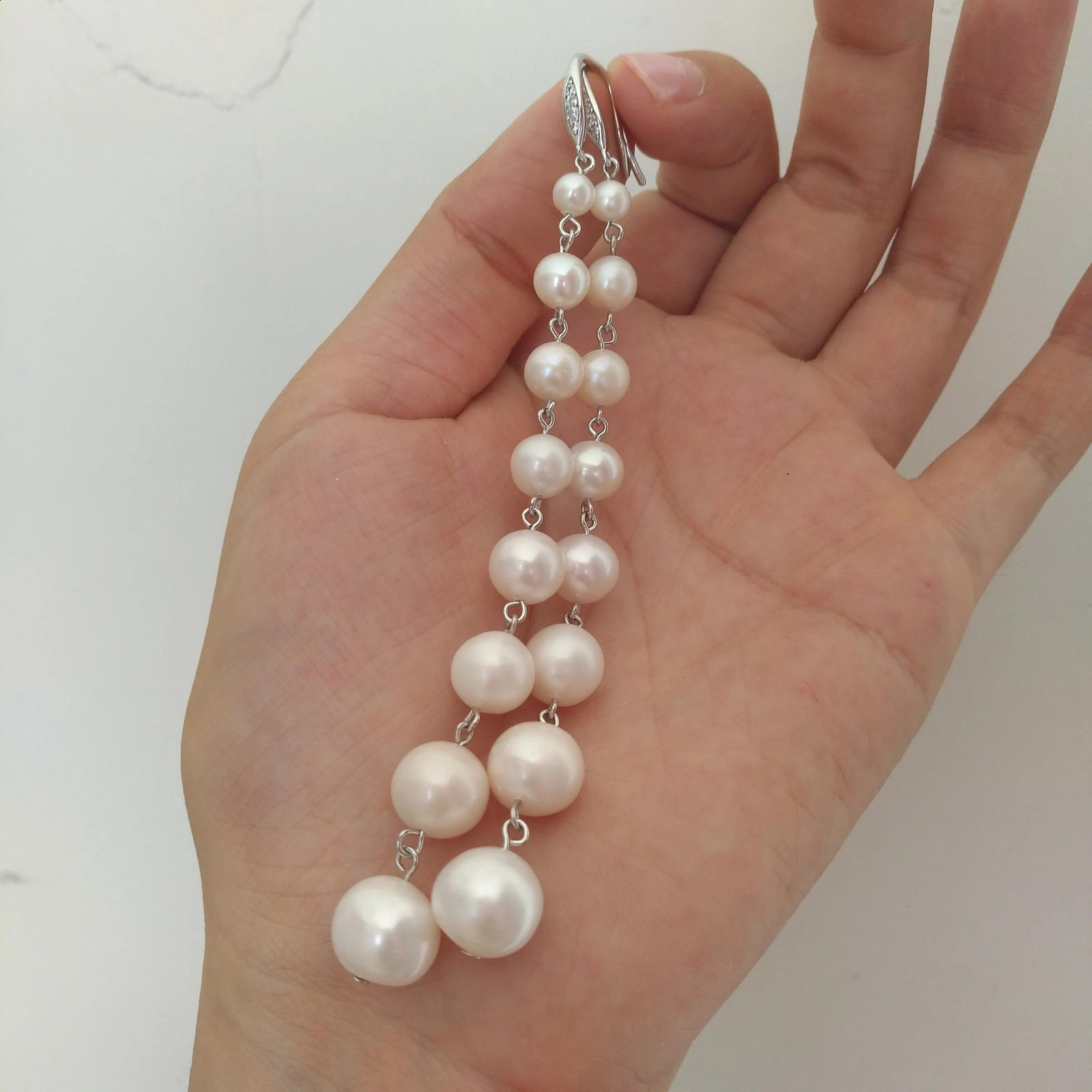 Apply Any Occasion 5-9MM south sea white natural pearl earring hook What you see is what you get 241226