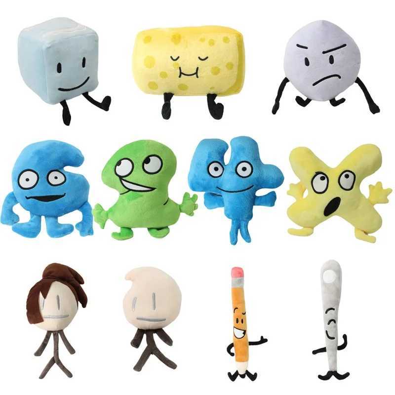 Battle for Dream Island BFDI Plush Toy Caroon Doll Soft Stuffed Figure Marker Pen Fries Bottle Nail Pie Stapler Cloud Ruby Gifts X241227