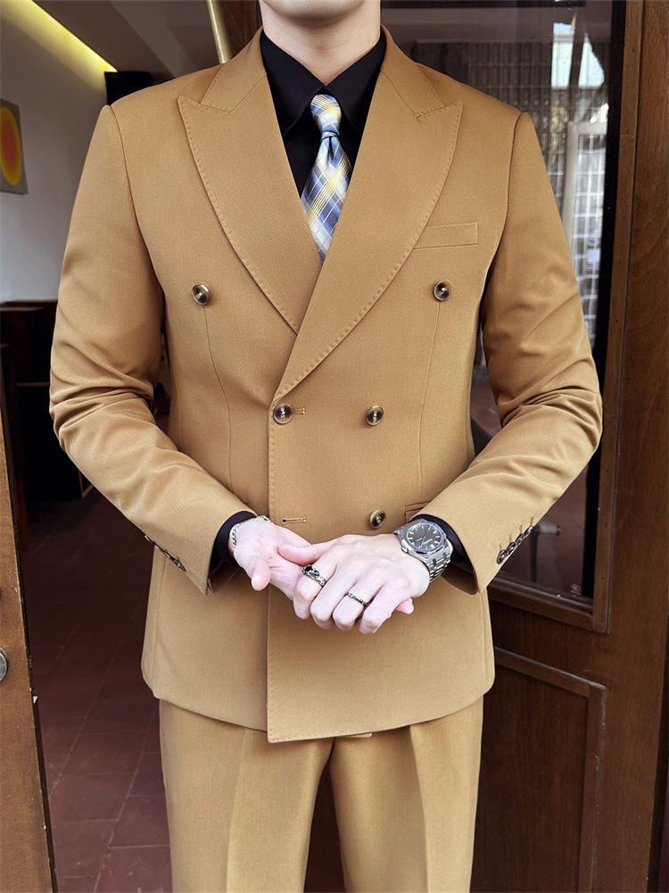 B1227Men's three-piece suits for wedding groom and groomsmen business casual formal wear Korean style