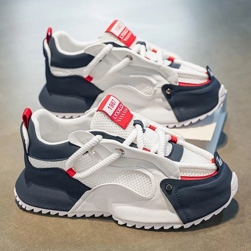 Mens Luxury Fashion Designer Trainers Mesh Breathable Non-slip Thick Sole Height Increasing Shoes Mens Casual Sneakers ddmythur
