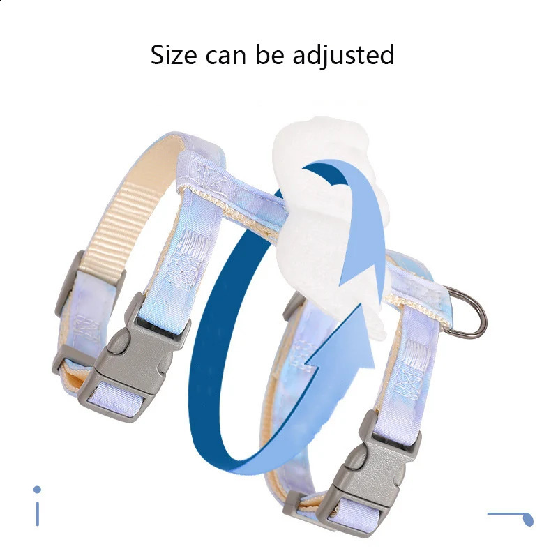 I-beam Cat Leash and Harness Set Adjustable Gradient Color Pet Harness and Leash Set with Wings Decoration To Prevent Breakaway 241227