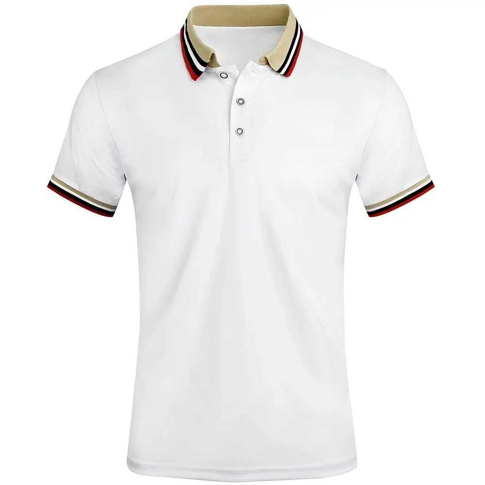 Men Summer Solid Casual Office Breathable Cotton Polo Shirt Fashion Brand Male Business High Quality Striped Short Sleeve Top X250620