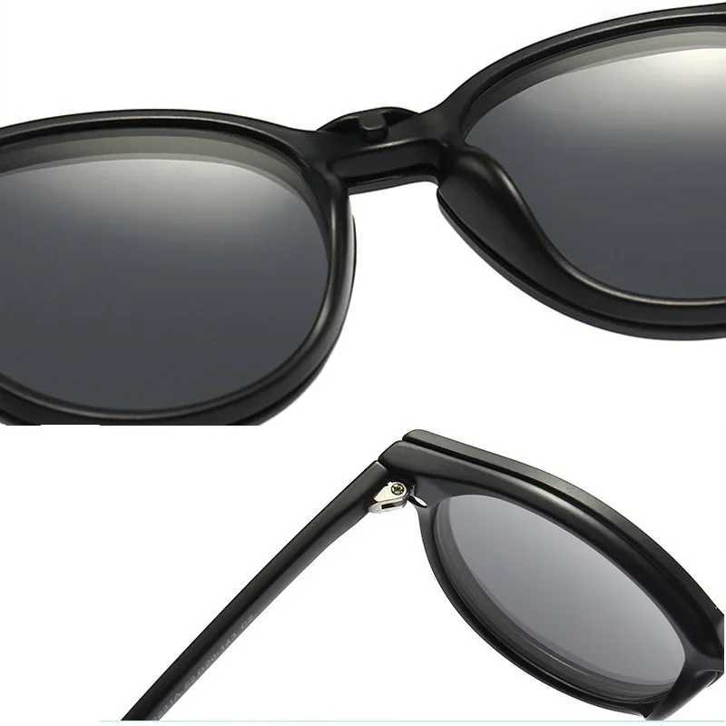 6 In 1 Custom Men Women Polarized Optical Magnetic Sunglasses Clip Magnet Clip on Sunglasses Polaroid Clip on Sun Glasses FrameXJ241228
