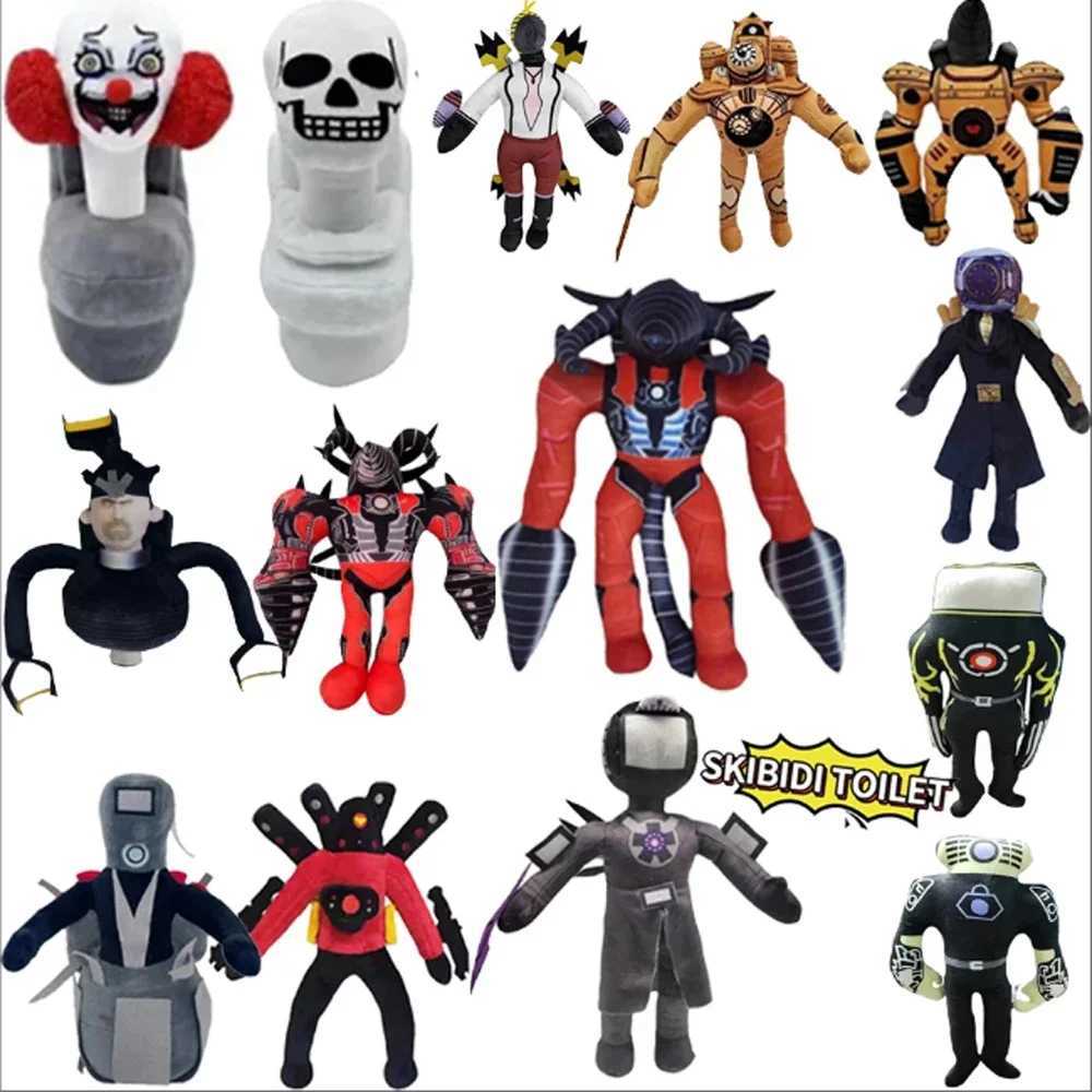 New Skibidi Toilet Plush Toys Titan Speakerman Camera TV Man Cartoon Speaker Titan Drill Clockman Plush Soft Stuffed Doll Gifts X241227