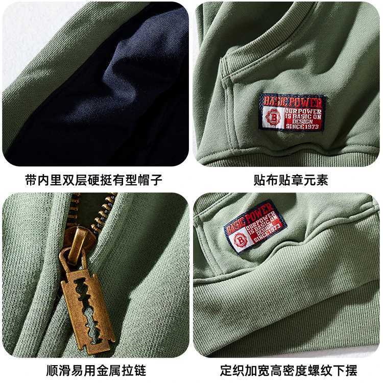 Autumn Winter New Cardigan Hoodies for Mens Fashion Long Sleeved Hooded Thickened Velvet Plus High Weight Casual Sweatshirts X241228