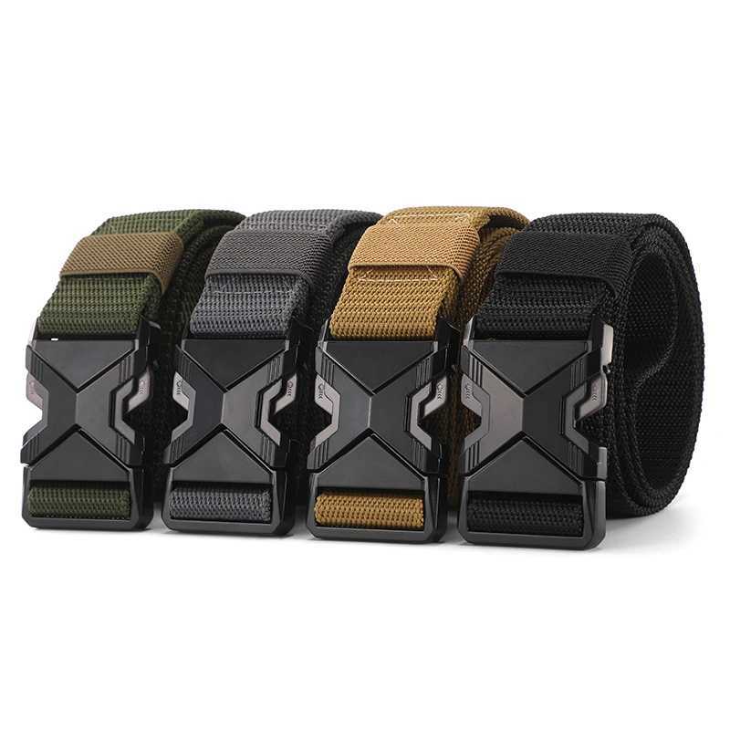 New Quick Release Pluggable Buckle Sports Belt Breathable Men Belts For Men Pants Belt W241228