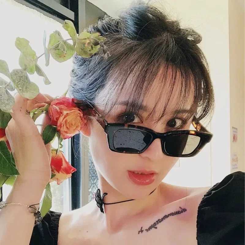New Fashion Vintage Rectangle Sunglasses Brand Designer Retro Points Sun Glasses Female Lady Eyeglass Cat Eye Driver GogglesXJ241228