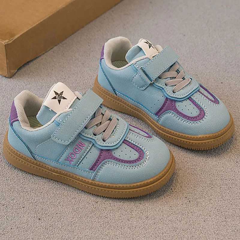 PU leather childrens sports shoes waterproof teenagers tennis shoes girls fashionable running sports shoes W241228