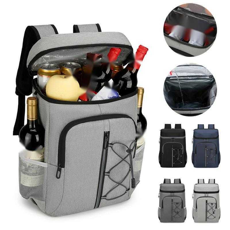 New Backpack Insulation Bag Large Capacity Outdoor Picnic Backpack Cold Beer Bag Oxford Cloth Thick Ice Pack Travel Bags 240920